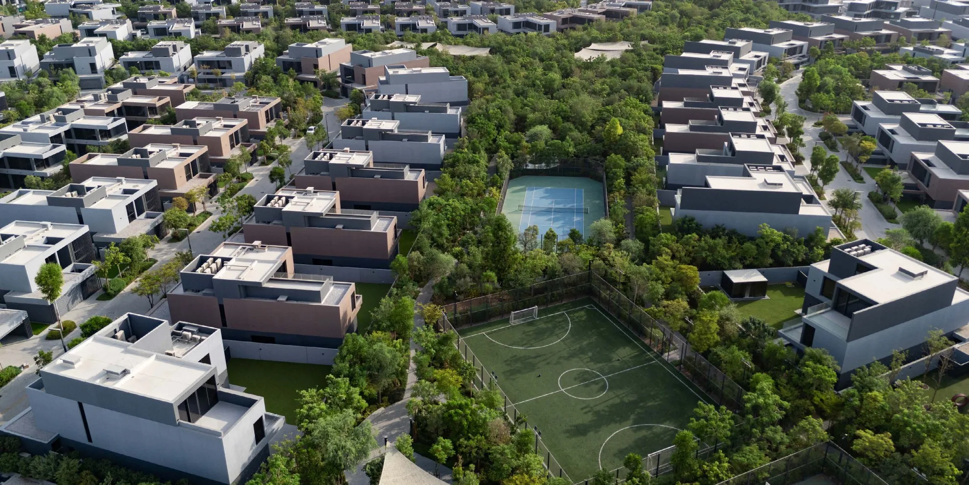 Delivered landscape at Al Barari, shown as previous work by the developer